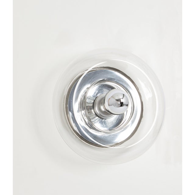 Metal Clear Glass Doughnut Shape Wall Light by Doria, Germany, 1960s For Sale - Image 7 of 13