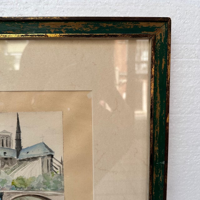 Timoteo Pérez Rubio, View of Notre Dame from Quai De La Tournelle, 1969, Watercolor on Paper For Sale - Image 17 of 18