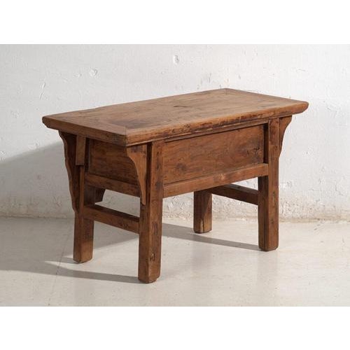 Low Shanxi Elm Console For Sale - Image 10 of 11