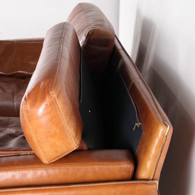 Vintage Leather Sofa from Roche Bobois, 1970s, Set of 2 For Sale - Image 9 of 14