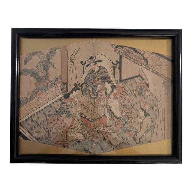 17th Century Courtesans and Nobleman Playing Sugoroku For Sale
