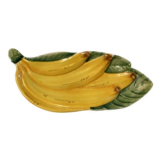 1970s Italian Porcelain Banana Tray For Sale