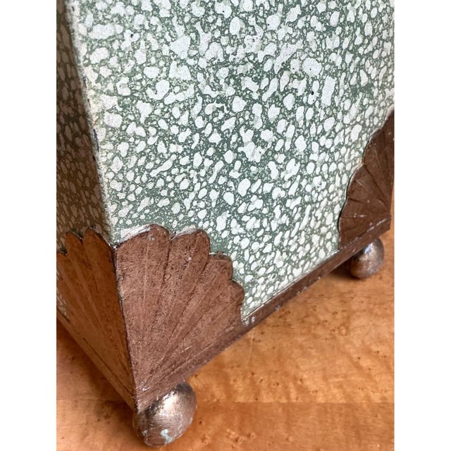 Vintage Painted Cache Pot With Shell Detail For Sale - Image 12 of 12