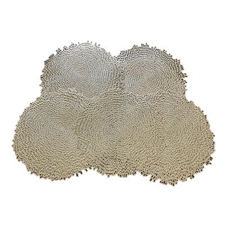 Vintage Round Gold Perforated Placemats- Set of 10 For Sale