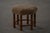 Mid-Century Modern Hexagon Oak Stool with Lambswool Seat and Bobbin Legs, 1950s For Sale - Image 9 of 12