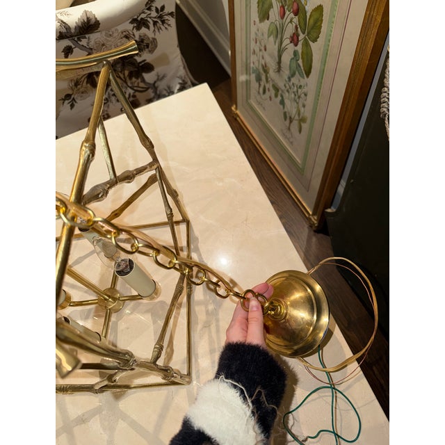 English Vaughan Bamboo Lantern Large For Sale - Image 3 of 4