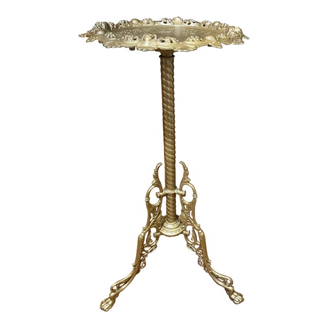 Bradley and Hubbard Brass Calling Card Table For Sale