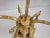 Traditional Vintage Laudarte SRL Italy Made Gilt Brass Candelabra Marble Table Lamp For Sale - Image 3 of 16