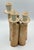 Mid-Century Modern 1960s Modernist Studio Pottery Speckled Ceramic Candelabra 5 Figures Candlesticks 10'' For Sale - Image 3 of 7