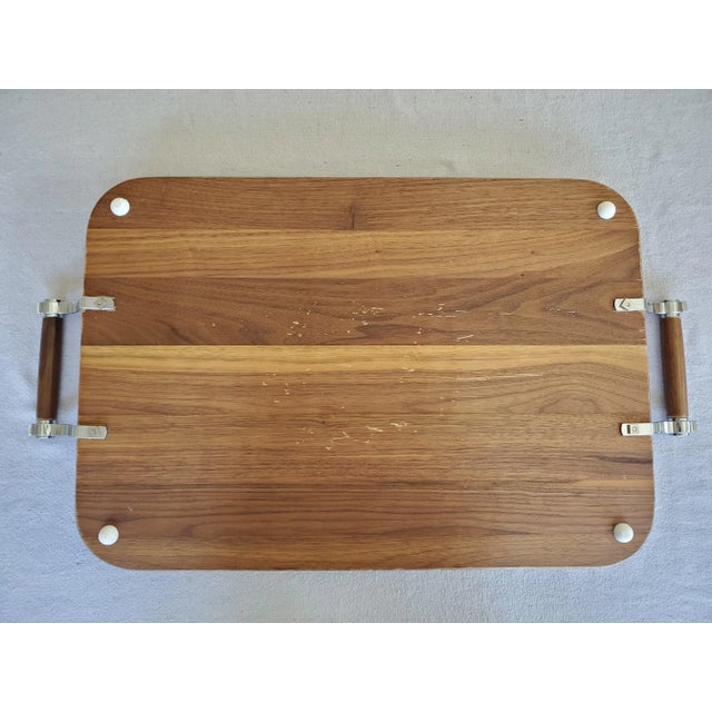 Mid-Century Modern Wood Serving Tray For Sale - Image 4 of 5