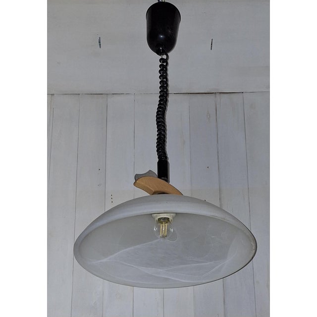Vintage Height-Adjustable Pendant Lamp from Fischer-Leuchten, 1990s For Sale - Image 6 of 8