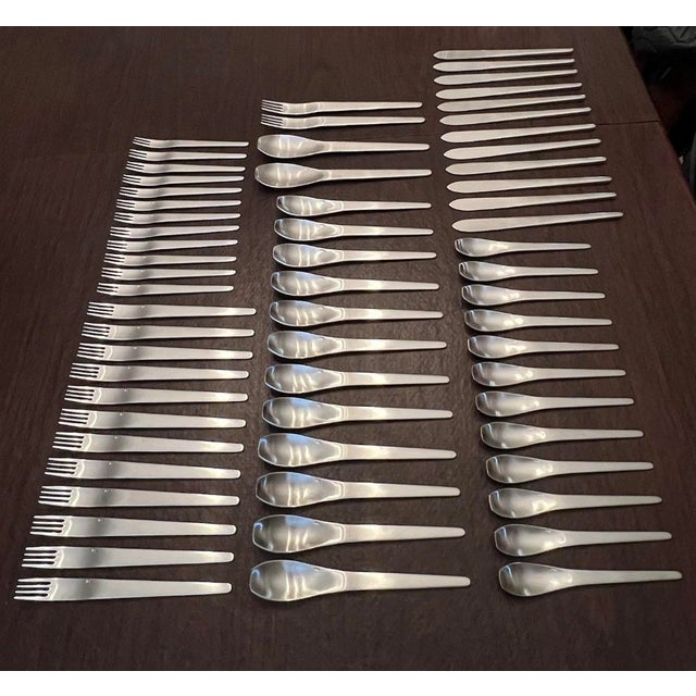 Cutipol Vario Brushed Stainless Steel 18/10 Flatware Set, 64 Pieces - Service for 12, Rare Gorgeous condition. New,...