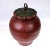 Paint 20th Century Chinese Large Red Lacquer Wooden Container With a Lotus Leaf Lid For Sale - Image 7 of 7