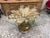 Lotus Flower Dining Table in Wood Carved with Gold Leaf and Octagonal Top in Ground Glass, 1970s For Sale - Image 6 of 11