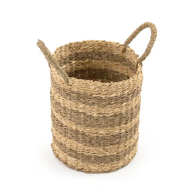 2020s Neale Woven Wire Basket in Brown, Small For Sale - Image 5 of 5