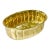 Mid-Century Boho Chic Arts & Crafts Hollywood Regency Fluted Oval Brass Planter. For Sale