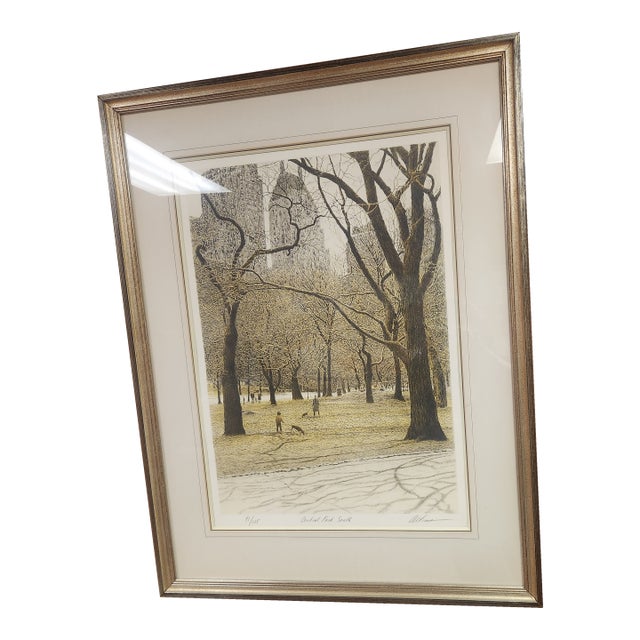 1990s American Classical "Central Park South" by Altman - Framed Lithograph For Sale