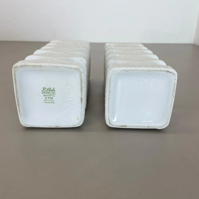 Original Porcelain Op Art Vases by Royal Bavaria KPM, Germany, 1970s, Set of 2 For Sale - Image 17 of 18