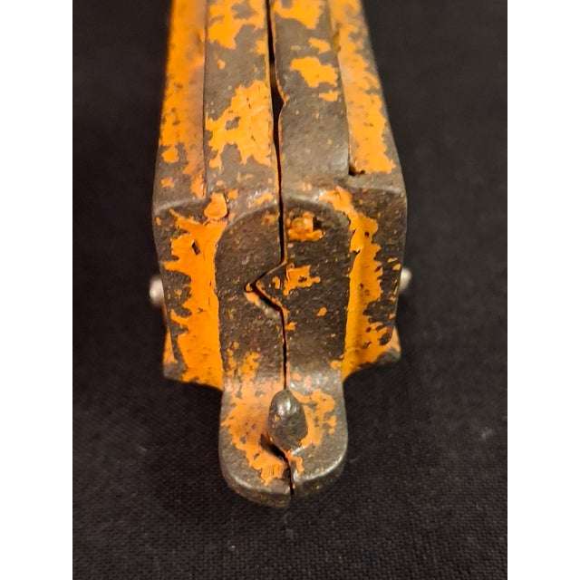 Antique Kilgore Cast Iron Train Set Orange Locomotive Coal Tender Passenger Car For Sale - Image 12 of 18