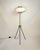 Metal Brass Tripod Floor Lamp attributed to Svend Aage Holm Sørensen with Shade by Lars Eiler Schiøler, Denmark, 1960s For Sale - Image 7 of 7
