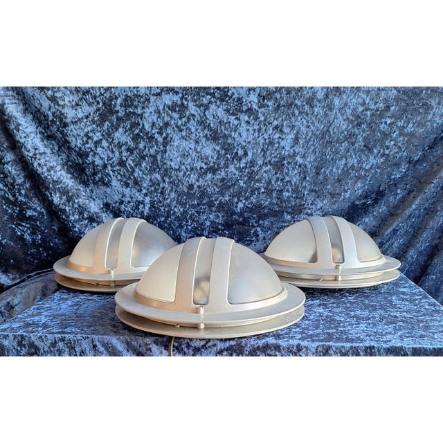 Metal Vintage Italian Wall Lamps, 2000s, Set of 3 For Sale - Image 7 of 9