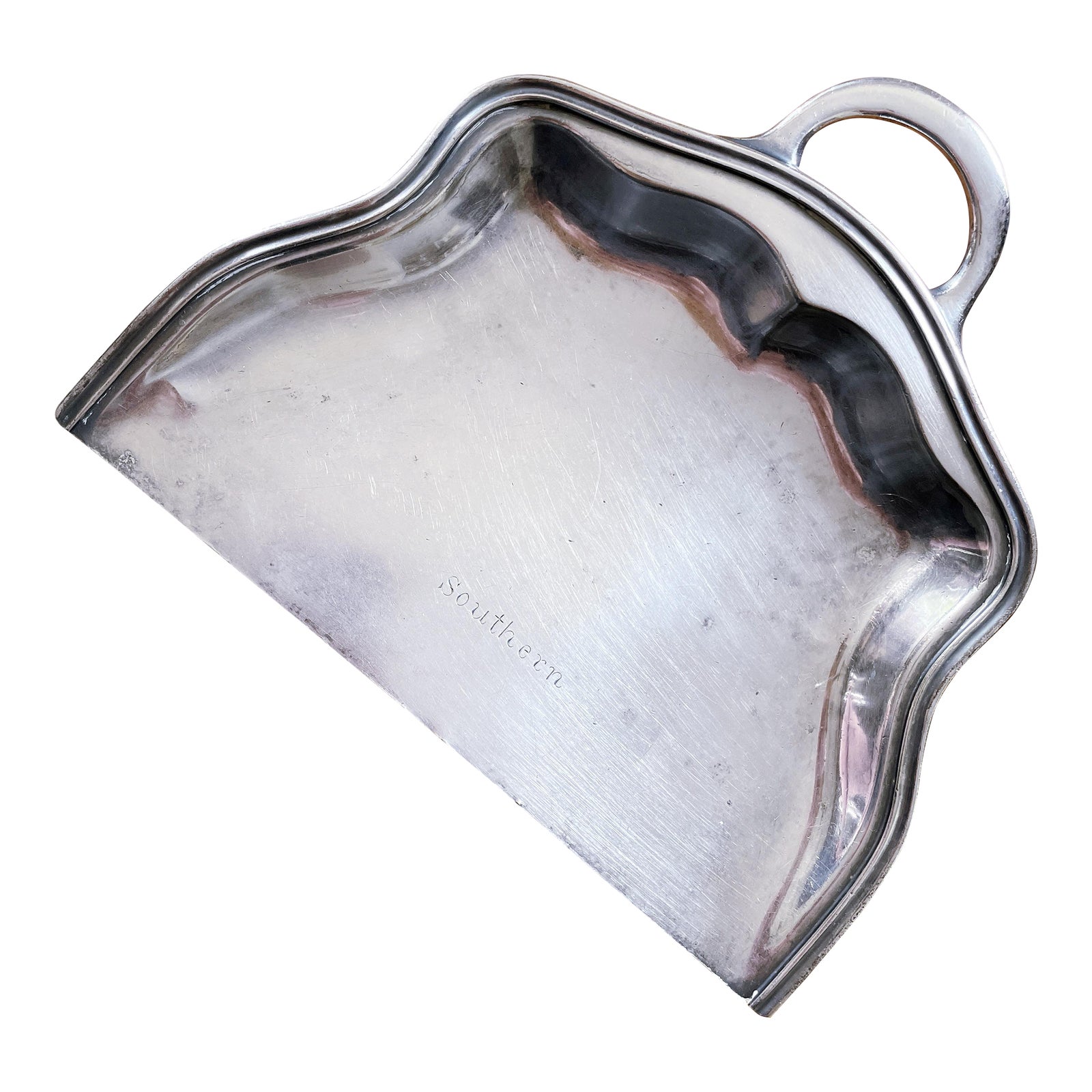 Antique Silver Plated Southern Railway Crumber Dust Pan | Chairish