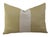 French Gold and Cream Appliqué Stripe Wool & Linen Feather/Down Pillow For Sale In Los Angeles - Image 6 of 6