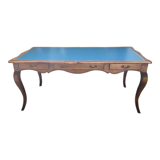 Large Louis XV Style Leather Top Desk For Sale