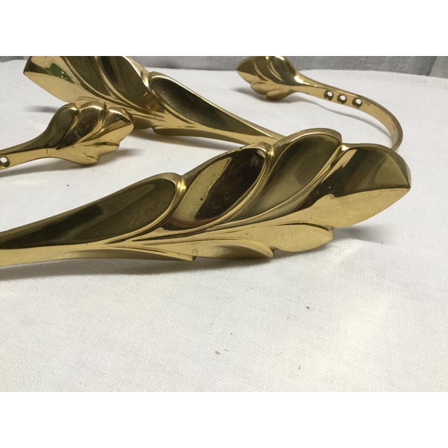 Mid Century Brass Leaf Curtain Tiebacks a Pair Chairish