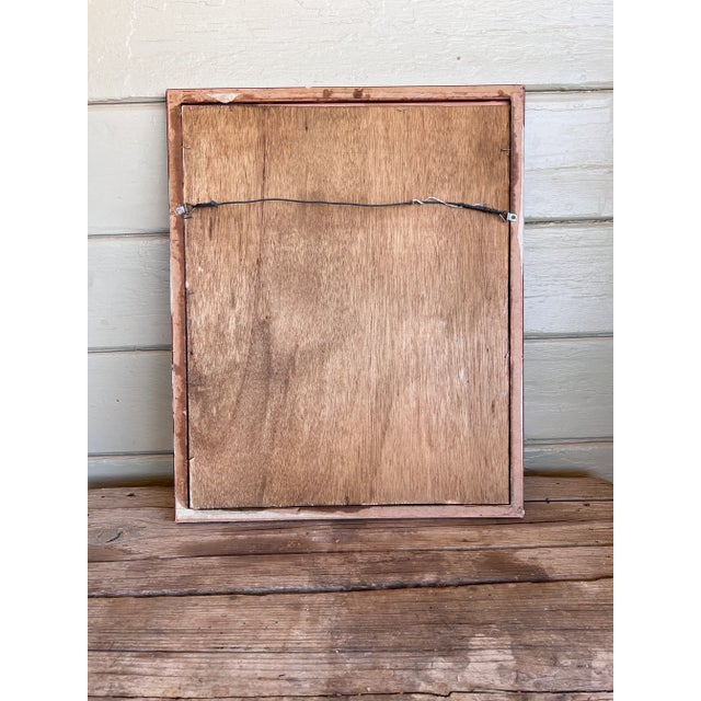 Chinoiserie Chic Style Oil on Wood Painting of Women on the Floating Garden in Gilt Frame For Sale - Image 4 of 10