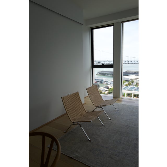 Wood Poul Kjaerholm Pk22 Easy Chair in Wicker For Sale - Image 7 of 10