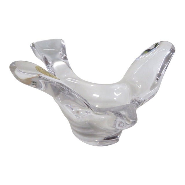 Princess House Fine French Lead Crystal Flying Bird Trinket Candy Dish 5161b For Sale
