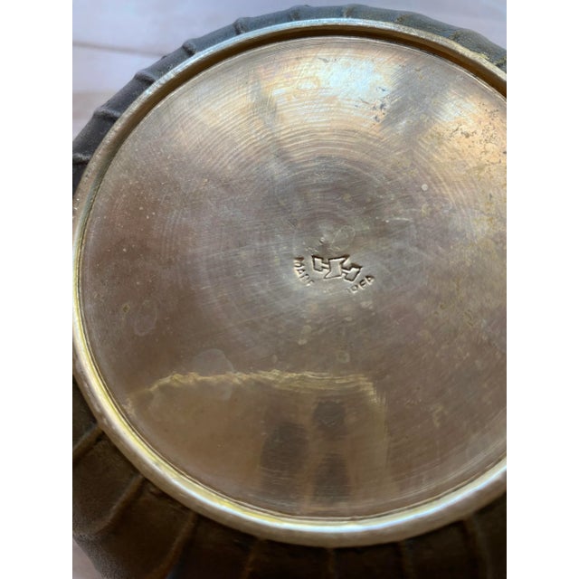 Early 20th Century Early 20th Century Brass Decorative Bowl With Swirl Design, Made in Korea For Sale - Image 5 of 6