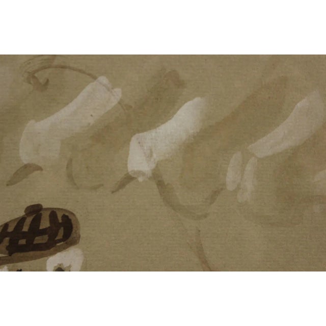 "Gay Parisians" Watercolor With Gouache For Sale In New York - Image 6 of 7