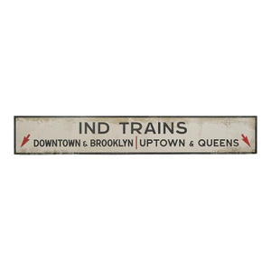 Reclaimed Marty Supreme Foam Board Ind Trains Street Movie Prop Sign