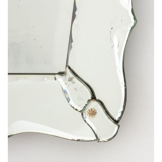 Vintage Venetian Style Framed Beveled Glass Mirror For Sale In New York - Image 6 of 8