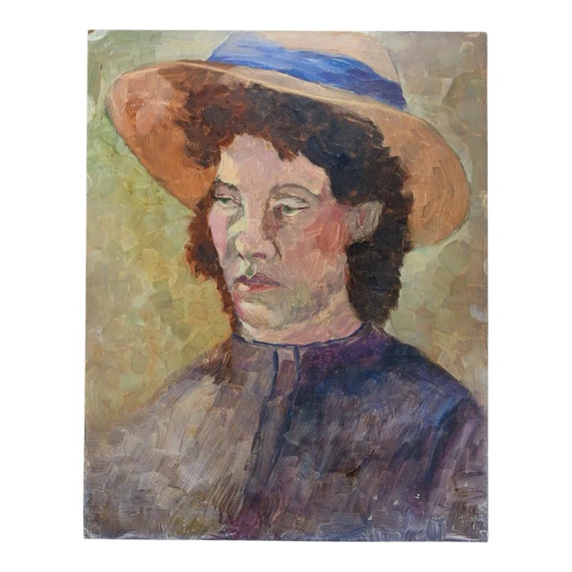 Vintage 1988 Portrait Study Painting For Sale