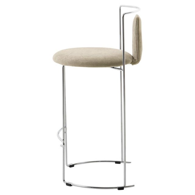 Gaja Bar Chair in Chrome Metal by Kazuhide Takahama For Sale - Image 6 of 6