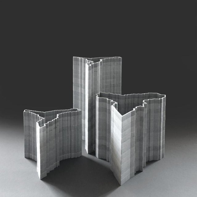 Not Yet Made - Made To Order Stripes D5 Decorative Vase in Bardiglio Marble by Bufalini Marmi For Sale - Image 5 of 12