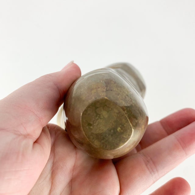 Vintage Brass Ballet Pointe Shoe With Hole for Wall Hanging Pocket For Sale - Image 4 of 9