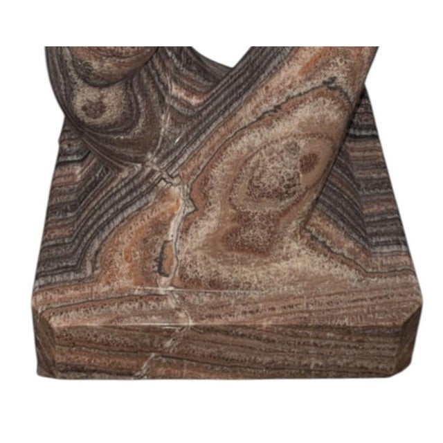 Large Mid-Century Carved Rainbow Onyx Hand Sculpture For Sale - Image 4 of 9