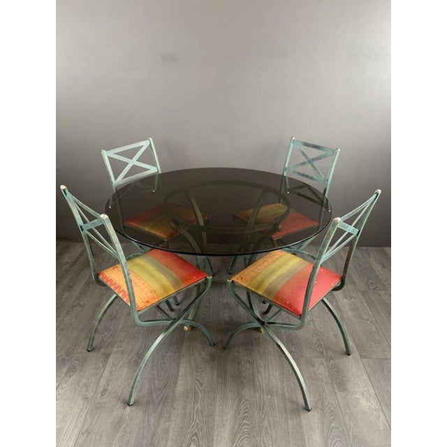 Table and Chair Set from the Villa Deste Collection by Pierre Vandel, 1970s, Set of 5 For Sale - Image 3 of 8