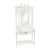 Vintage Ornate Hall Tree Vanity | High Gloss White W/ Mirror | Palm Beach Regency For Sale