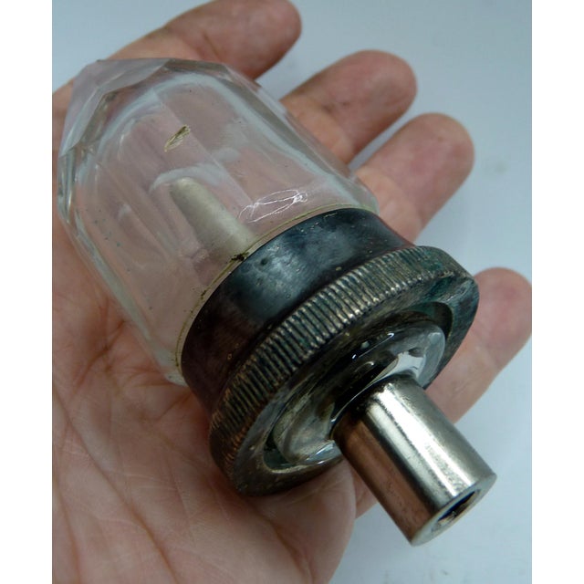 Art Deco Antique French Glass Electrical Insulator Lamp Finial For Sale - Image 3 of 6