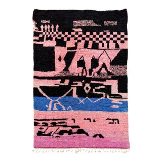Modern Moroccan Rug Handmade Wool – Colorful Berber Area Rug For Sale