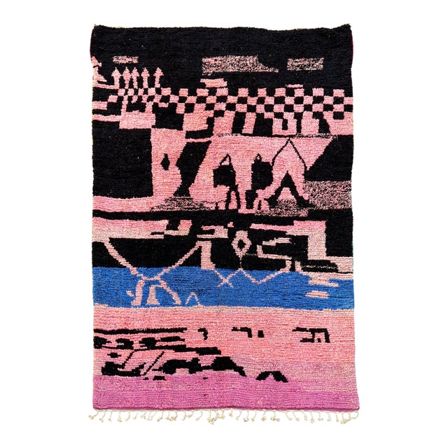 Modern Moroccan Rug Handmade Wool – Colorful Berber Area Rug For Sale