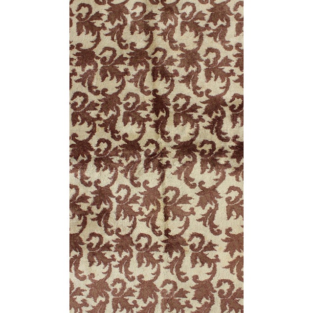 Art Deco Design Rug With a Modern Design in Chocolate Brown and Gray Taupe For Sale - Image 4 of 7