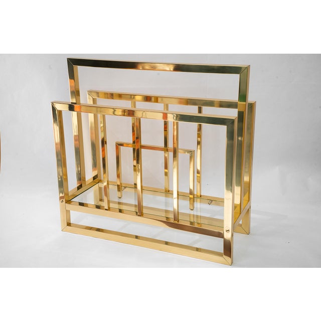 Brass and Glass Newspaper Stand, Vienna, Austria, 1920s For Sale - Image 16 of 16