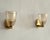 Italian Art Deco Style Brass and Murano Glass Wall Sconces, 1990s, Set of 2 For Sale - Image 4 of 12