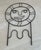 Mid-Century Modern Mid-Century Modern Black Wire Sun Face Wall Sculpture – Abstract Contoured Metal Art For Sale - Image 3 of 5